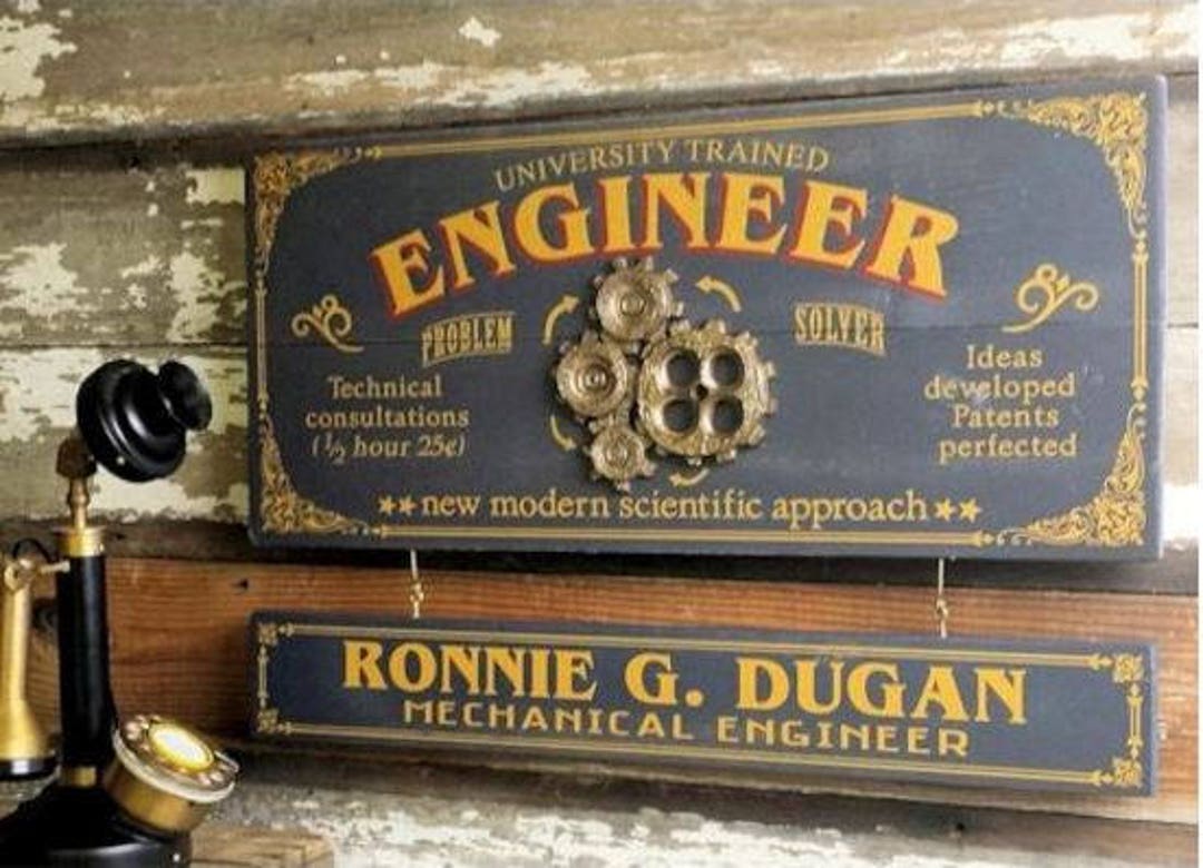 Engineer Wood Sign With Optional Personalization - Etsy