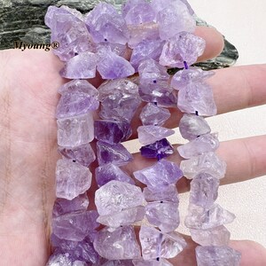 Natural Rough Amethyst Crystal Quartz Nugget Beads, Raw Gravel Citrine Quartz Earring DIY Jewelry Making Beads,AGB2307103