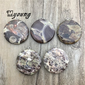 Runde verrückte Achat Druzy Anhänger Charms, Sediment Jaspis Perlen für Schmuck DIY, AP18091308