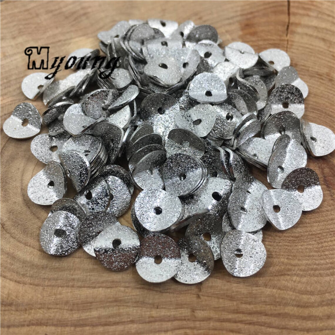 Silver Plated Metal Wavy Disc Beads Wholesale Brass Spacer Etsy Sweden