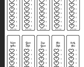 Tabla de colores de bolígrafos de gel Languo, 234 colores del 1 al 9