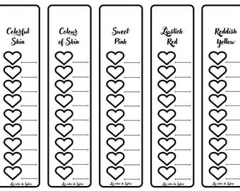 Bolígrafo de gel Languo 234, carta de colores en blanco