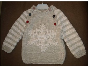 Jersey navideño, hecho a mano, para bebés de 6 a 9 meses