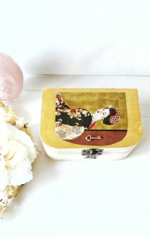 Caja de madera estilo japonés. Wooden box japanese style. | Etsy