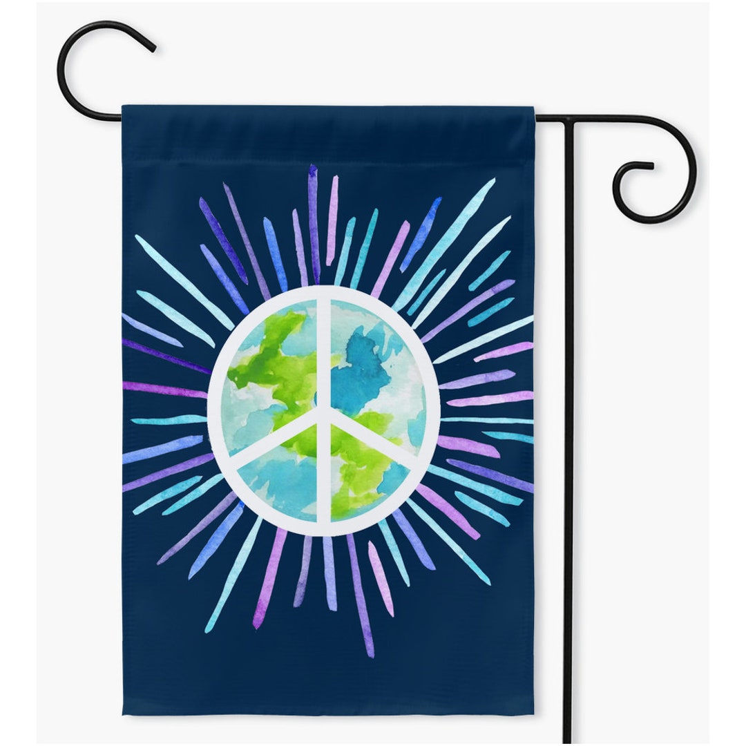 World Peace Flag, Peace Flag, Garden Flag, Peace House Flag, Pray for