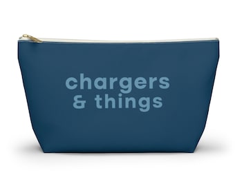 Chargers and Things, Accessory Pouch, Zipper Travel Bag, Travel Organization, Bag for Cords, Airplane Travel Bag