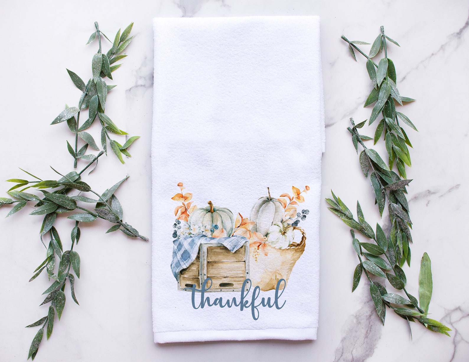 Thankful Fall Hand Towel Bathroom Hand Towel Fall Etsy