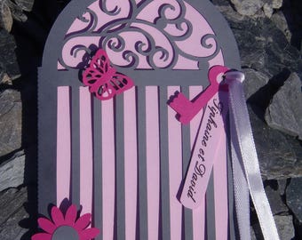 Elegant and romantic wedding invitation