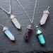 Crystal necklace, quartz crystal necklace, turquoise amethyst necklace, opalite necklace, boho healing crystal necklace, gifts for her 