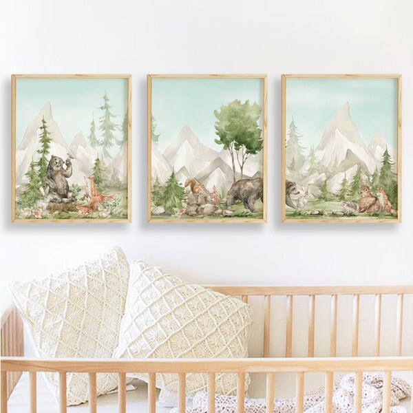 Forest Nursery Art Etsy