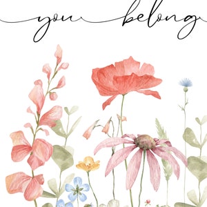 Wildflower Watercolor Prints Set of 3 16x20 Inch, Watercolor Poppy ...