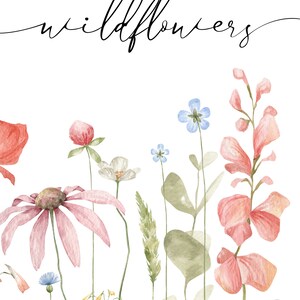 Wildflower Watercolor Prints Set of 3 16x20 Inch, Watercolor Poppy ...