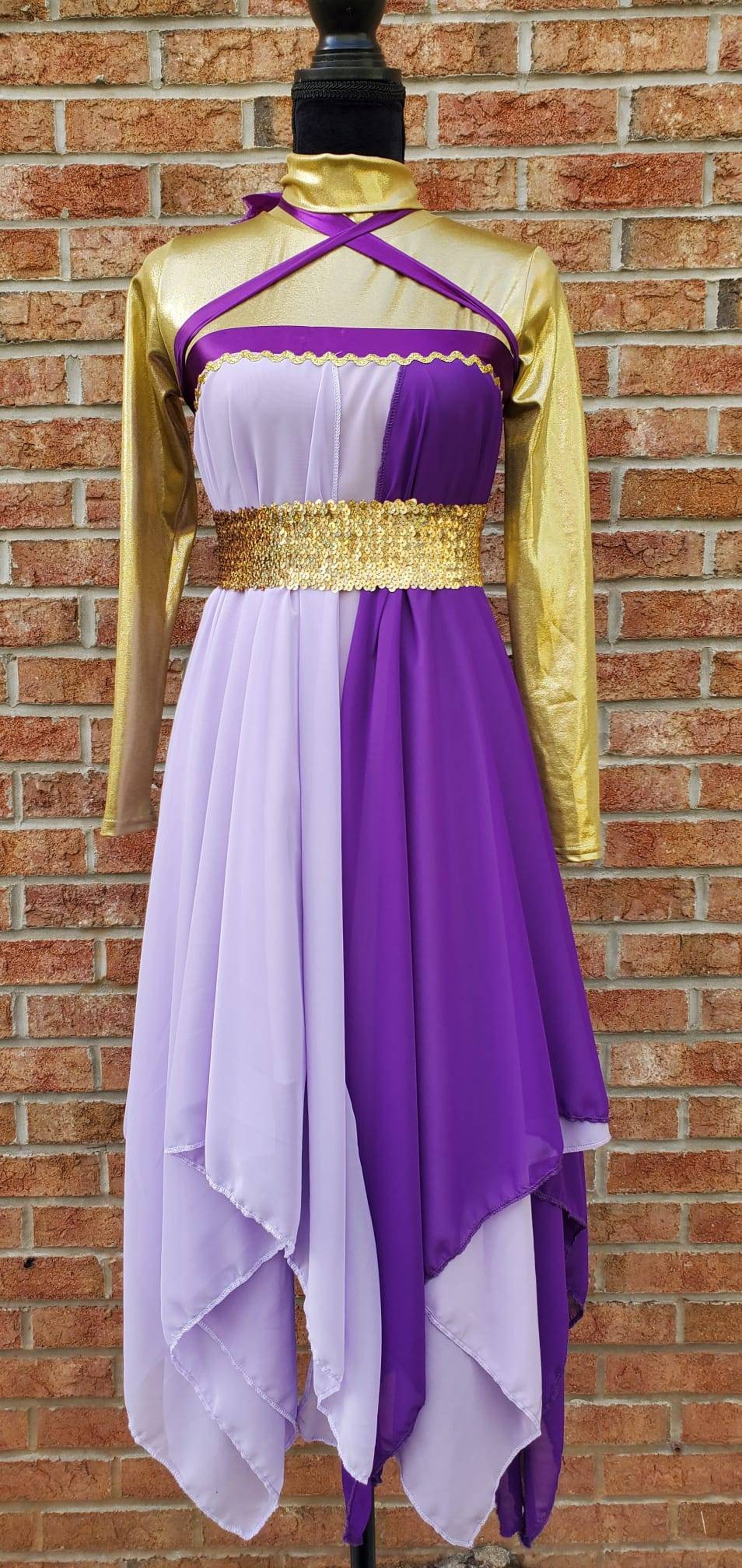 Queen Esther Dance Overlay// Women Dress Purple With - Etsy