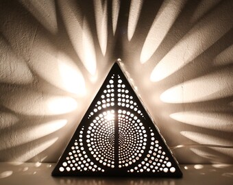 The Deathly Hallows Inspired Triangle Ceramic Lamp