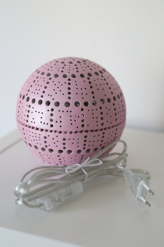 Pink Peace Star Handmade Ceramic Lamp 