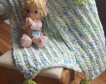 Crocheted baby blanket