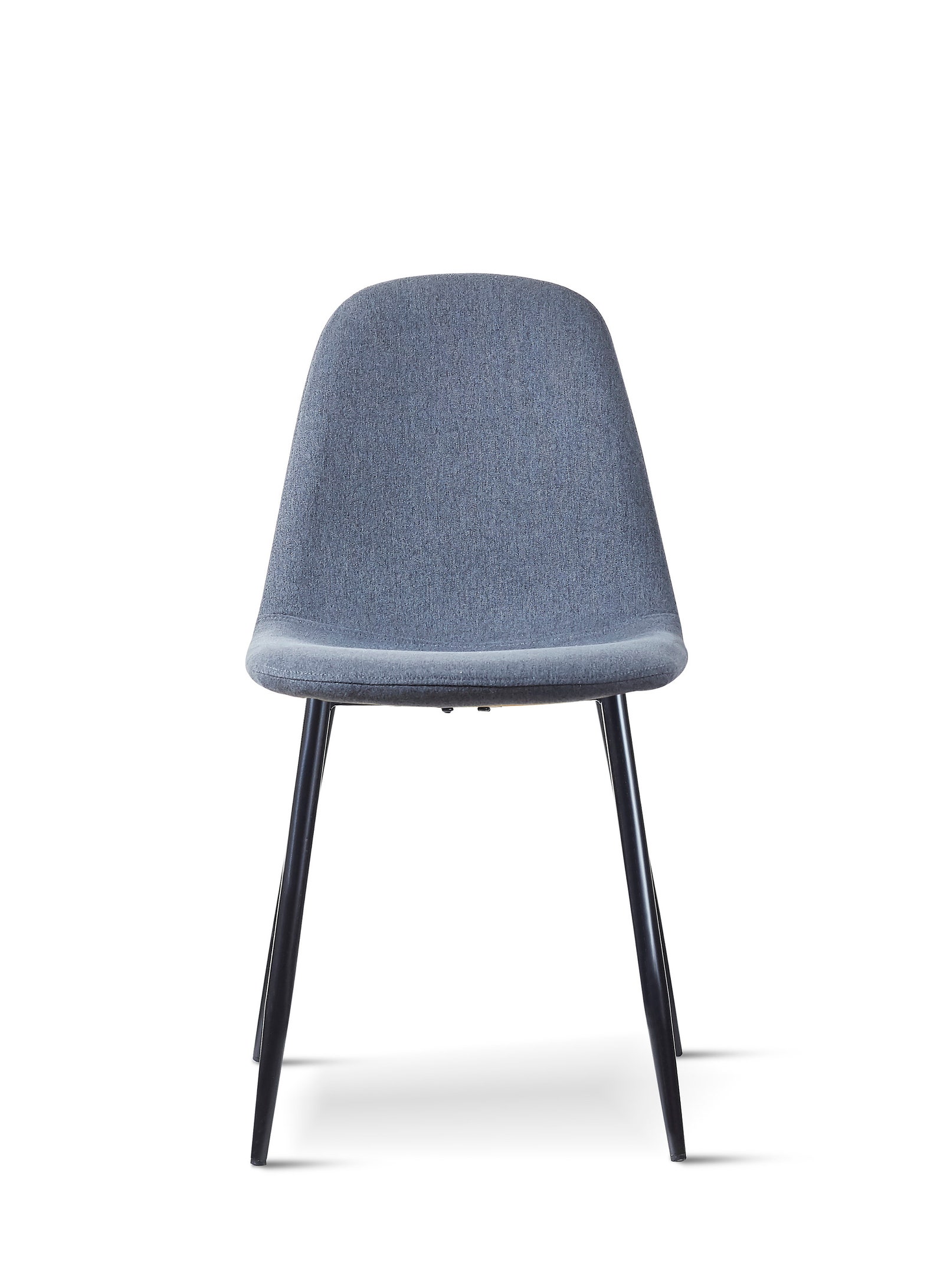 Set of 4 Modern Style Grey Dining Chairs With Black Metal Legs | Etsy UK