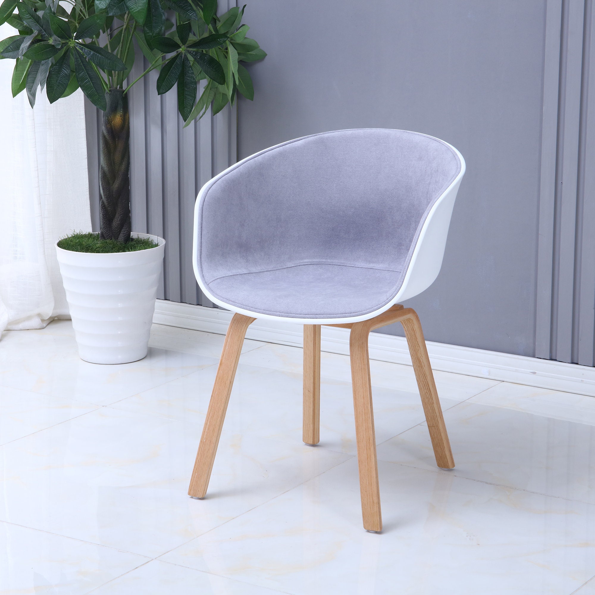 Set of 4 Modern Style Tub Chairs Dining Chairs with Half Etsy