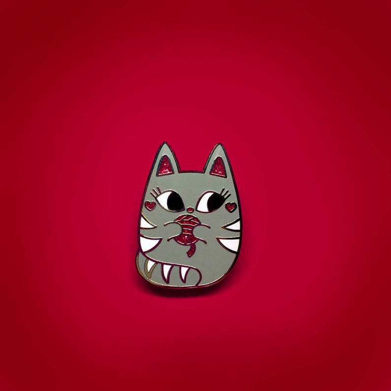 Cute Cat Enamel Pin Cute Pin, Pin Mignon, Brooch, Hard Enamel Pin, Cute Cat, Cat Pin, Pin Chat, Pin Chaton image 3