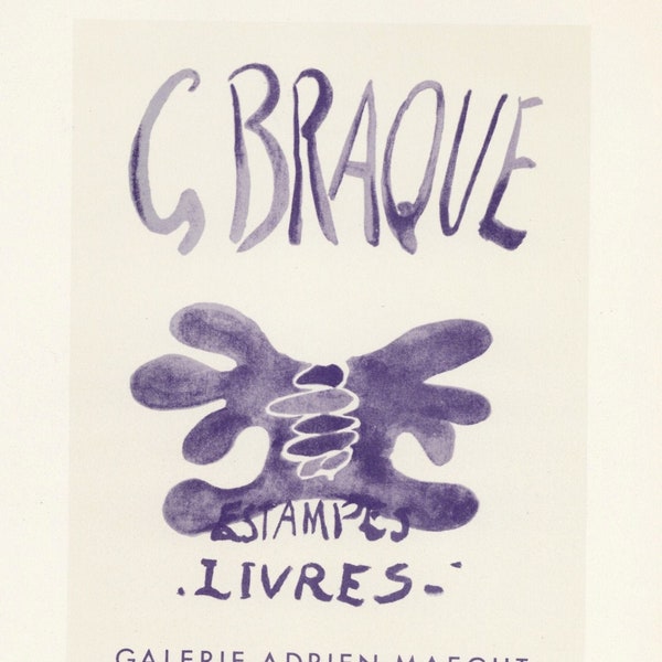 Georges Braque Lithografie Poster "Estampes Livres"