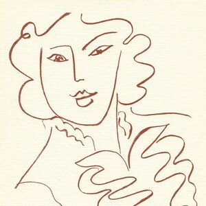 Litografía de Henri Matisse / Florilege de Ronsard