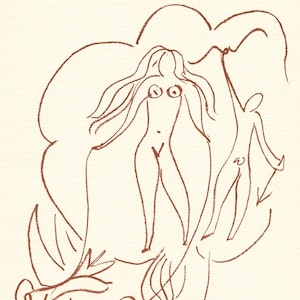 Litografía de Henri Matisse / Florilege de Ronsard