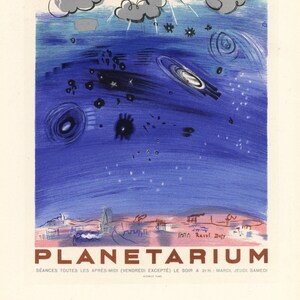 Cartel litográfico de Raoul Dufy "Planetario"