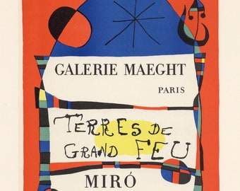 ジョアン・ミロ リトグラフ ポスター「Terres de Grand Feu」 - Etsy 日本