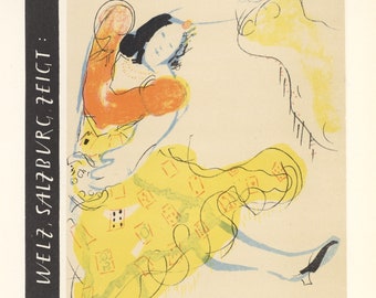 Marc Chagall lithograph poster &quot;Gouachen Aquarelle&quot;