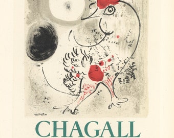 Marc Chagall lithograph poster "Kunsthaus Zurich"