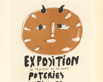 Pablo Picasso lithograph poster &quot;Exposition Poteries, Fleurs, Parfums&quot;