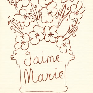 Litografía de Henri Matisse / Florilege de Ronsard
