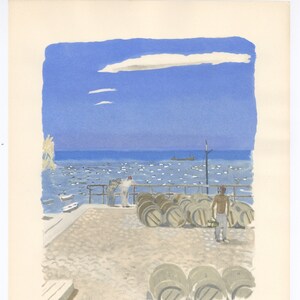 Maurice Brianchon pochoir &quot;Voyage du Vin&quot;