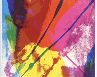 Litografía original de Paul Jenkins "Phenomena Tide Finder"