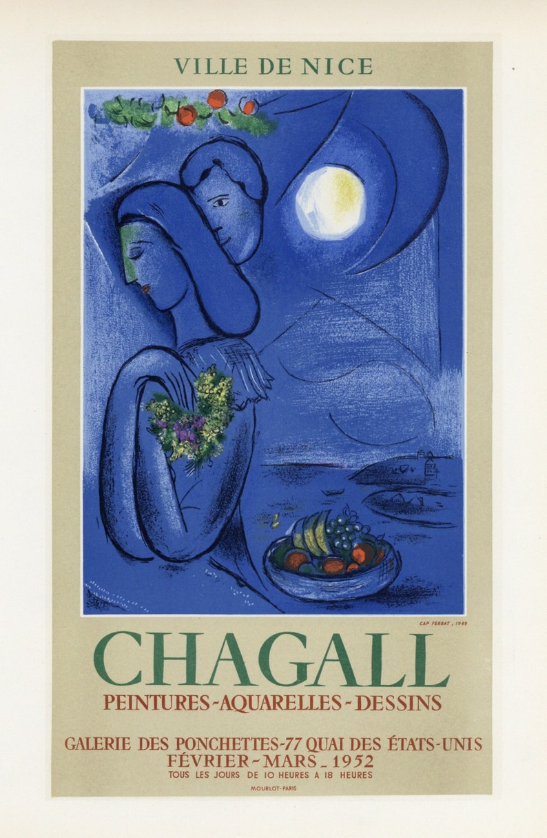 Marc Chagall Lithograph Poster 