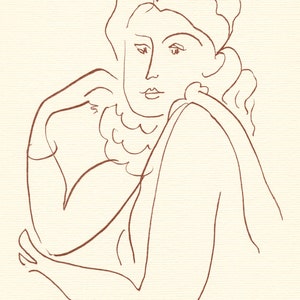 Litografía de Henri Matisse / Florilege de Ronsard