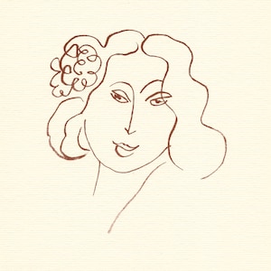 Litografía de Henri Matisse / Florilege de Ronsard