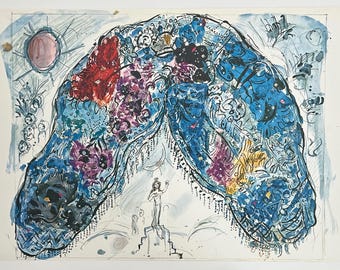 マルク・シャガール 1971年オリジナル版画 シャガール美術館所蔵 +