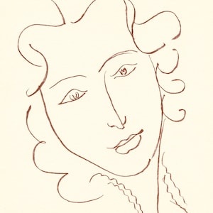 Litografía de Henri Matisse / Florilege de Ronsard