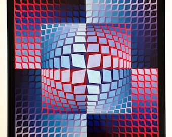 Litografía de Victor Vasarely "Quasar Zett"