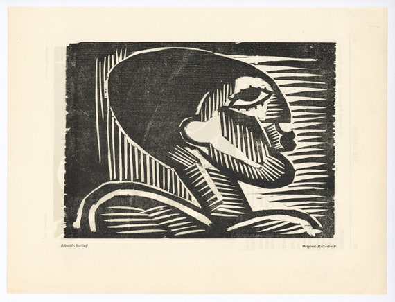 Karl Schmidt-rottluff Original Woodcut 