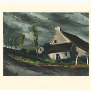 Maurice de Vlaminck &quot;Near Beaumont-Sur-Sarthe&quot; lithograph