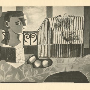 パブロ・ピカソ - 鳥かごのある静物画 - 1926 年に印刷 - Etsy 日本