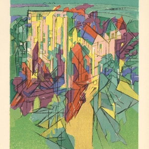 Jacques Villon lithograph &quot;Le Trois Ordres&quot;