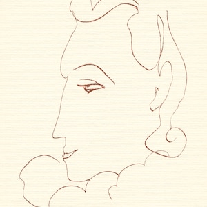Litografía de Henri Matisse / Florilege de Ronsard