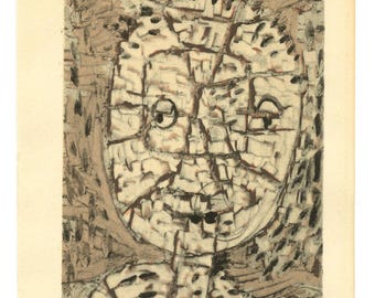 Paul Klee-pochoir "Unglaubig Lachelnd (Incredulous Smile)"
