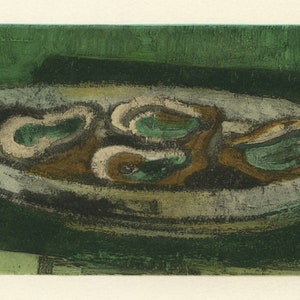 Andre Minaux lithograph &quot;Le plat d&#39;huitres&quot;