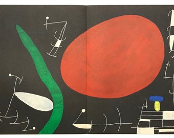 May include: Abstract artwork on a black background. It features a large red circle, a green curved line, and white shapes. White lines and shapes are scattered throughout the composition. The artwork has a minimalist style.