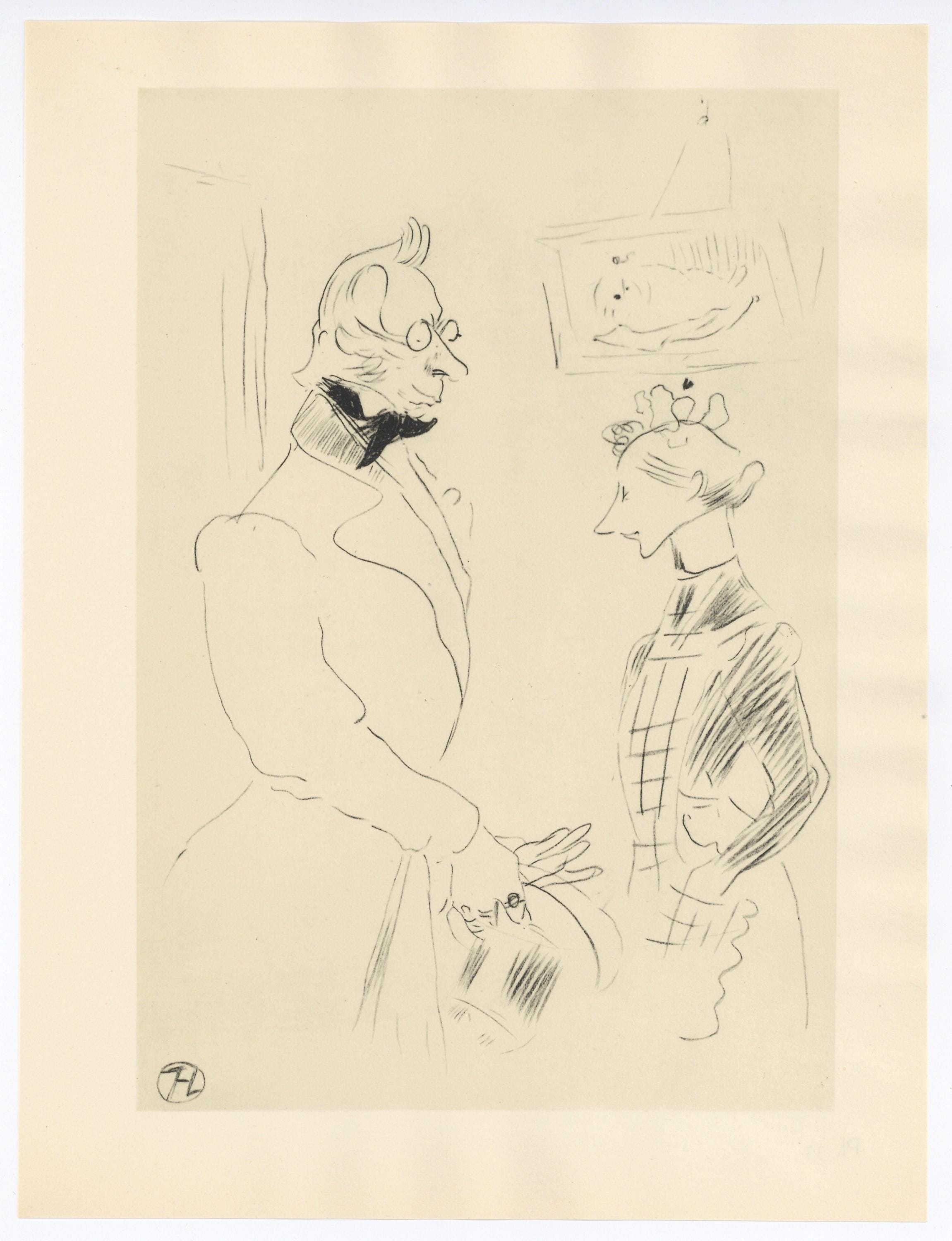 Toulouse-Lautrec lithograph "La visite du medecin"