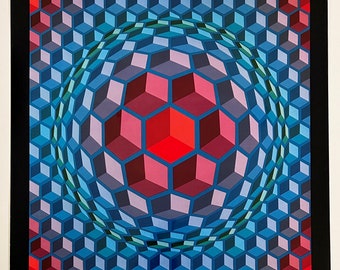 Victor Vasarely lithograph "Cheyt MC-4"